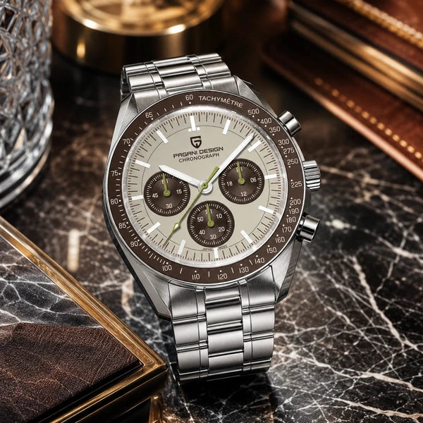 relogio premium masculino Lunario Pagani Design Champanhe - Lifestyle premium