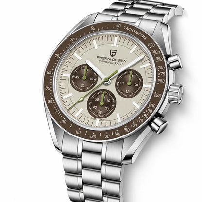 relogio pulseira de aco masculino Lunario Pagani Design Champanhe - Detalhe da pulseira
