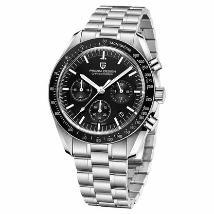 relogio masculino caixa aco Lunario Pagani Design Preto - Vista lateral
