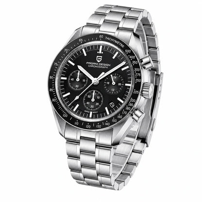 relogio masculino importado Lunario Pagani Design Preto - Produto completo em angulo diferente
