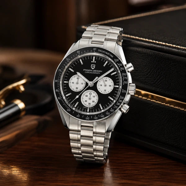 relogio masculino executivo Lunario Pagani Design Preto Panda - Lifestyle executivo