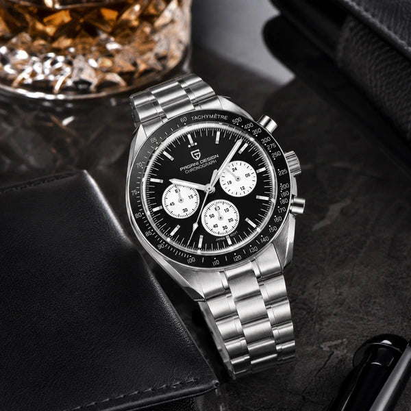 relogio premium masculino Lunario Pagani Design Preto Panda - Lifestyle premium
