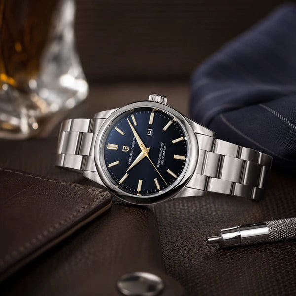 Cena escura premium com mostrador navy
