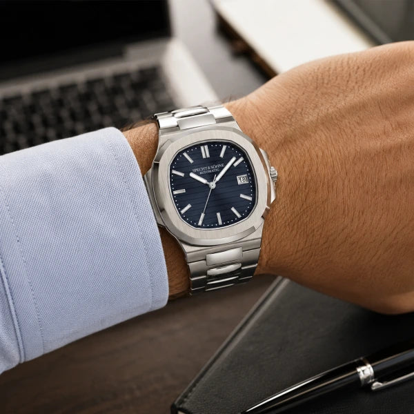 Relógio Masculino Prata Storm Specht & Söhne em ângulo lateral