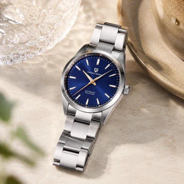 Cena clara de lifestyle com acabamento azul