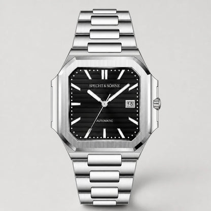 Relogio Masculino Preto Specht & Sohne Cubico Automatico em imagem final de vitrine