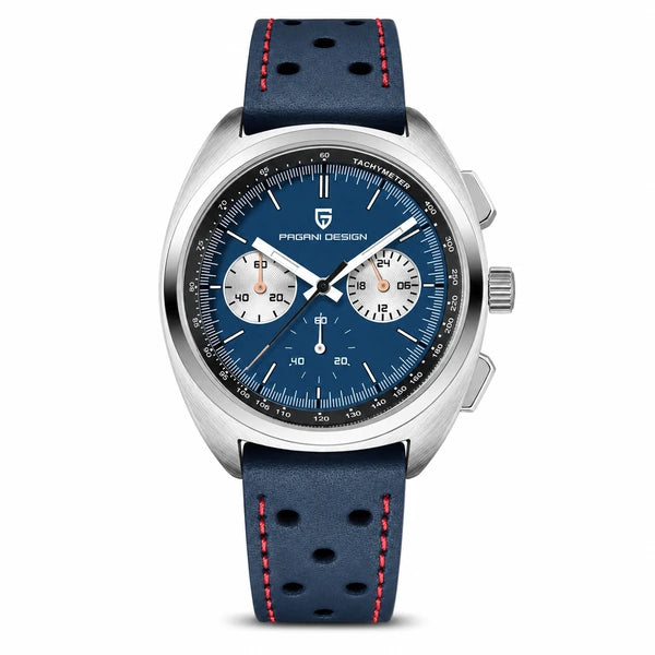 relogio masculino pagani design Stradale Pagani Design Azul Pulseira de Couro - Frente em fundo branco