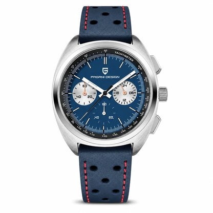 relogio masculino pagani design Stradale Pagani Design Azul Pulseira de Couro - Frente em fundo branco