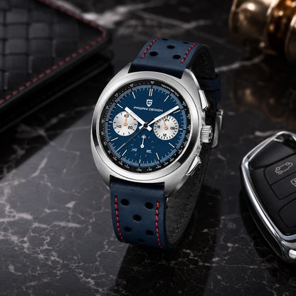 relogio premium masculino Stradale Pagani Design Azul Pulseira de Couro - Lifestyle premium