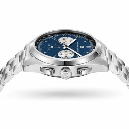 relogio pulseira de aco masculino Stradale Pagani Design Azul Pulseira de Prata - Detalhe da pulseira