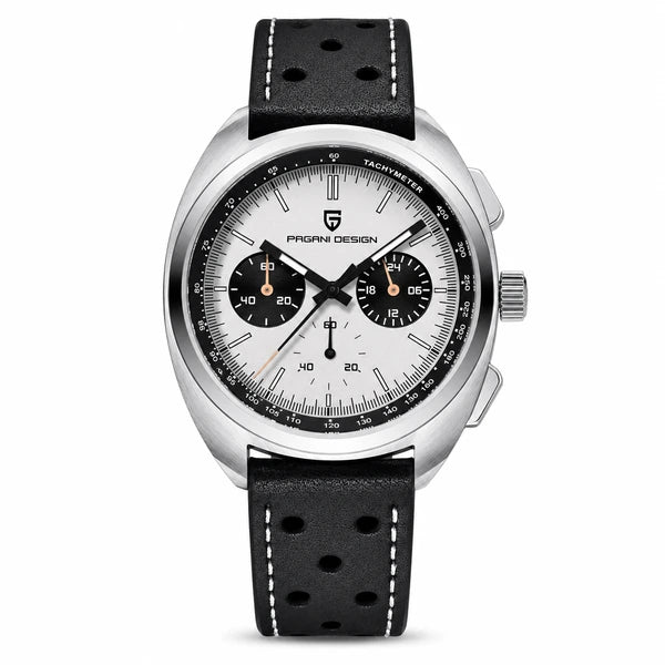 relogio masculino pagani design Stradale Pagani Design Branco Pulseira de Couro - Frente em fundo branco