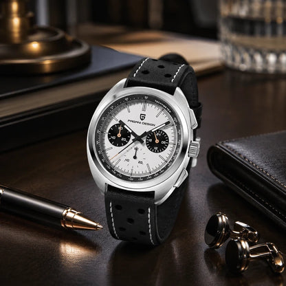 relogio masculino executivo Stradale Pagani Design Branco Pulseira de Couro - Lifestyle executivo