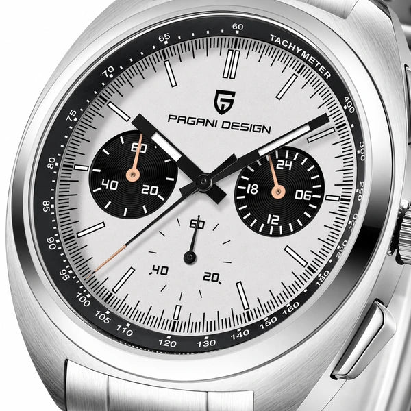 relogio pagani design pd-1782 Stradale Pagani Design Branco Pulseira de Prata - Composicao do produto