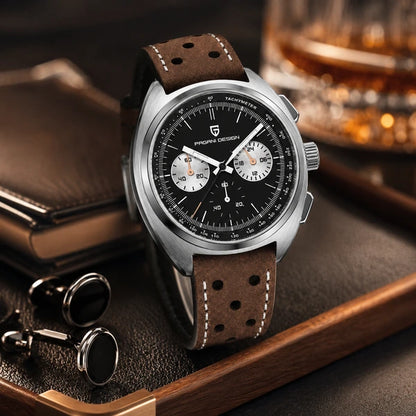 relogio premium masculino Stradale Pagani Design Preto Pulseira de Couro - Lifestyle premium