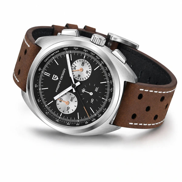 relogio pagani design pd-1782 Stradale Pagani Design Preto Pulseira de Couro - Composicao do produto