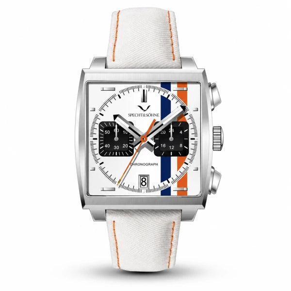 Relogio quadrado Veloce no pulso em estilo casual