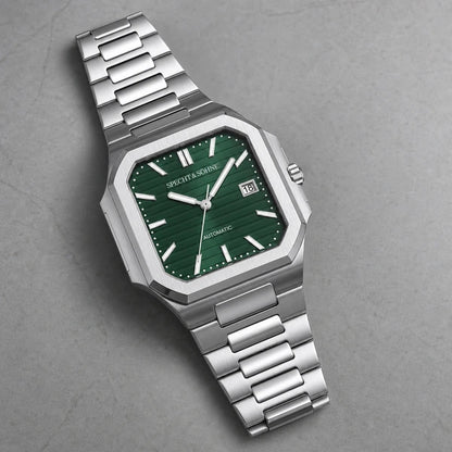 Relogio Masculino Verde Specht & Sohne Cubico Automatico em composicao completa de produto