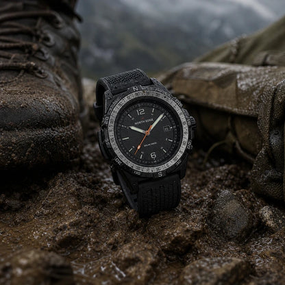 relogio militar para trilha Evoque North Edge Preto - na lama