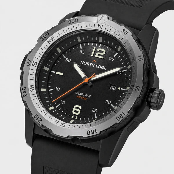 relogio masculino preto Evoque North Edge Preto - macro do mostrador