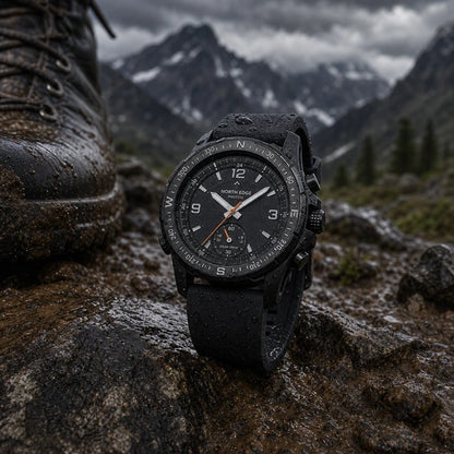 relogio militar para trilha Photon North Edge Preto - chuva e lama