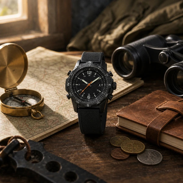 relogio tatico masculino Photon North Edge Preto - mesa de expedicao