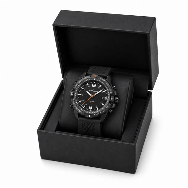 relogio masculino na caixa Photon North Edge Preto - embalagem de presente
