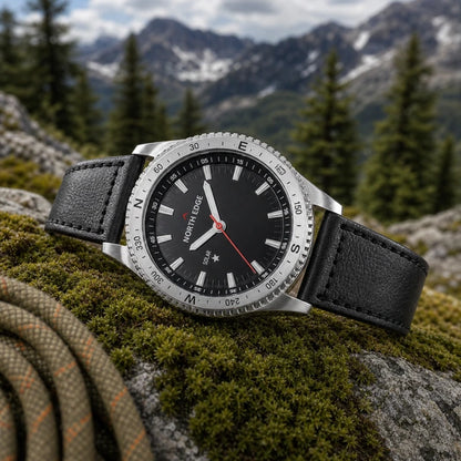 relogio outdoor masculino Solar North Edge Preto - pedra e musgo